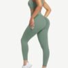 Racerback High Waist Pockets Sports Suit Breathable - Afbeelding 6