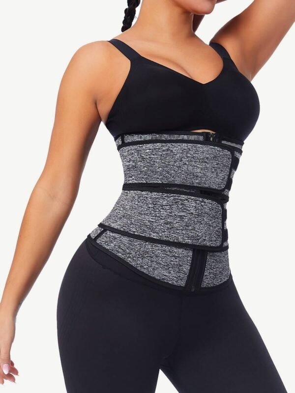 7 Steal Bones Neoprene Waist Trainer Double Belt with YKK zipper - Afbeelding 4