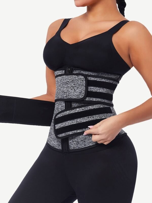 7 Steal Bones Neoprene Waist Trainer Double Belt with YKK zipper - Afbeelding 3