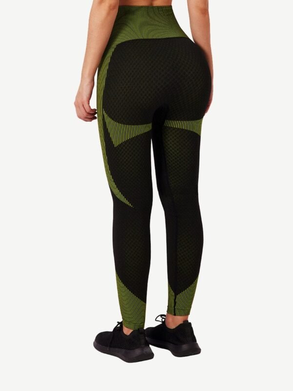 Seamless High-waisted Tummy Yoga Pants With Three-row Eye And Hook Closure - Afbeelding 5