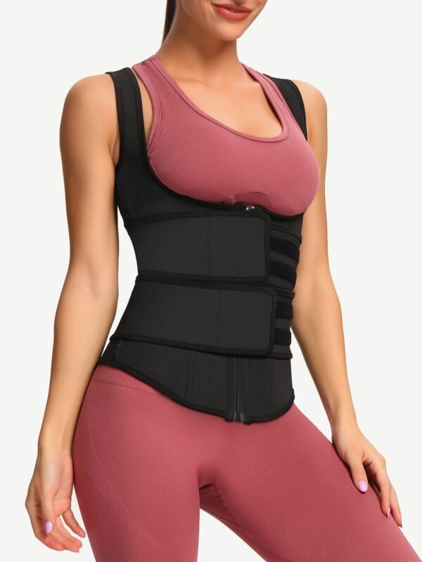 Latex Vest Shaper Double Belts With Zipper High-Compression - Afbeelding 4