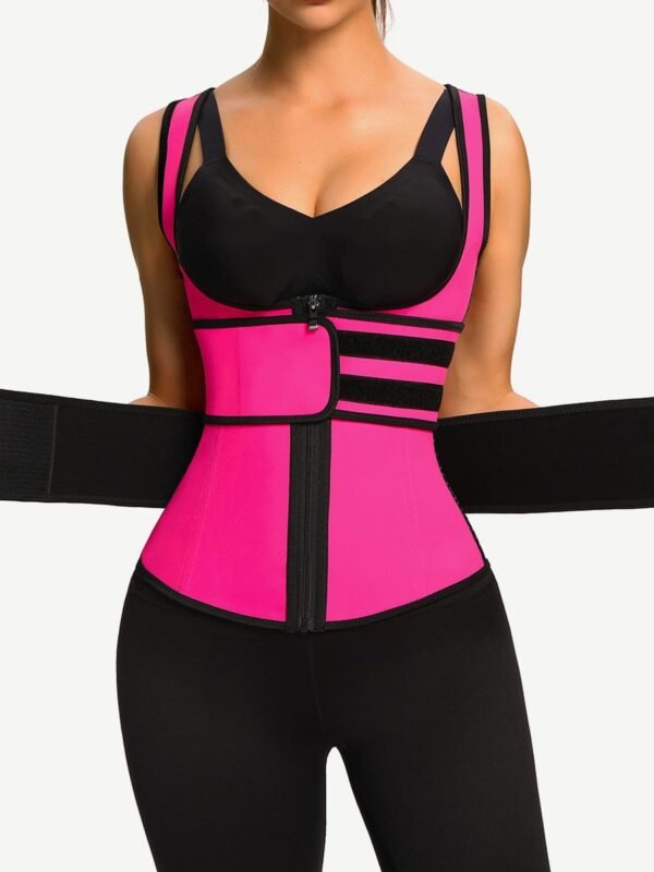 Latex Vest Shaper Double Belts With Zipper High-Compression - Afbeelding 6