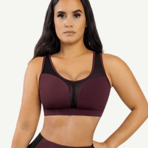 Sports Bra With Vest Bra Design And Front Tulle Stitching