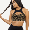 Sports Bra With Leopard-print And Black Splice - Afbeelding 3
