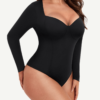 Retro Collar t-shirt Thong Bodysuit - Afbeelding 2