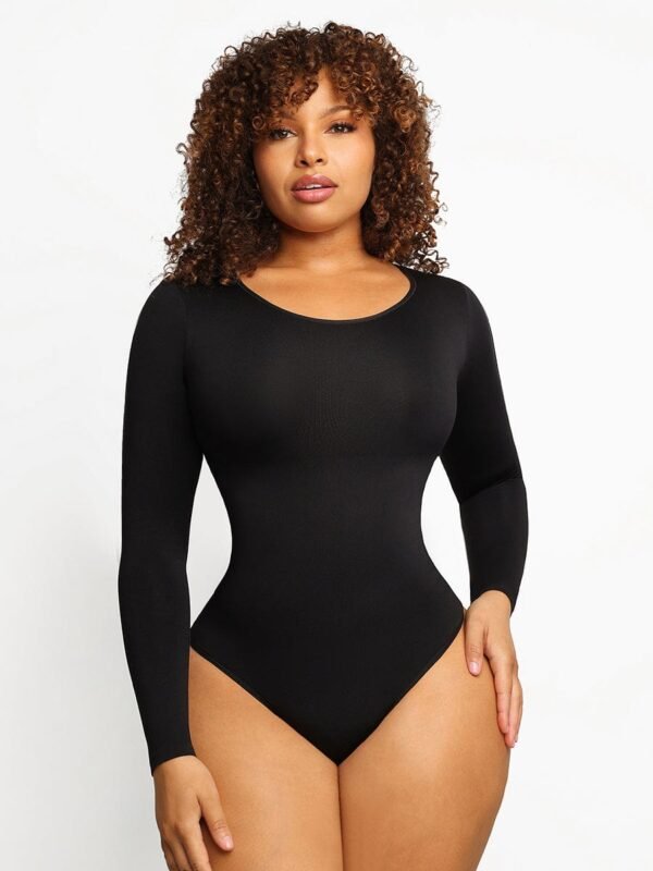 Seamless Bodysuit Long Sleeve Slim Corset Shapewear Bodysuit