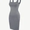 Eco-friendly Square-neck Shaper Snatched Seamless Dress - Afbeelding 18