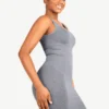 Eco-friendly Square-neck Shaper Snatched Seamless Dress - Afbeelding 3