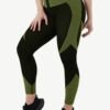 Seamless High-waisted Tummy Yoga Pants With Three-row Eye And Hook Closure