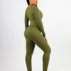 Deep V-neck High Stretchy Seamless Tummy Control Jumpsuit - Afbeelding 6