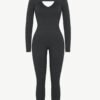 2 Piece Set Seamless High Stretchy Tummy Control Jumpsuit With Removable cup pads - Afbeelding 2
