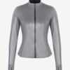 Silver Film Sauna Long Sleeve Thumb Hole Sports Top - Afbeelding 3