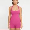 Seamless Eco-friendly Halter Neck Waist Shaping Jumpsuit