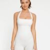 Seamless Eco-friendly Halter Neck Waist Shaping Jumpsuit - Afbeelding 3