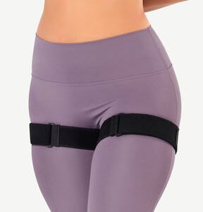 Thigh blood flow restriction band