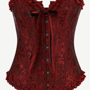 Curve Creator Stylish Lace Up Gothic Bustiers Corsets Satin Steel Boned Bodyshaper
