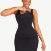 Eco-friendly Square-neck Shaper Snatched Seamless Dress - Afbeelding 9
