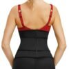 Faddish Black Neoprene Waist Cincher 3 Rows Hooks Sticker Smooth Abdomen - Afbeelding 3