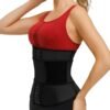 Faddish Black Neoprene Waist Cincher 3 Rows Hooks Sticker Smooth Abdomen - Afbeelding 2