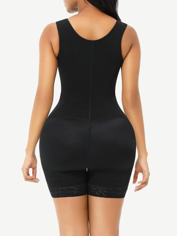 Full Body Shaper Glue Zipper Open Crotch Lace Firm Foundations - Afbeelding 2