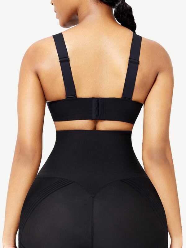 Black Seamless Shapewear Bra Removable Pads Tight Fitting - Afbeelding 2