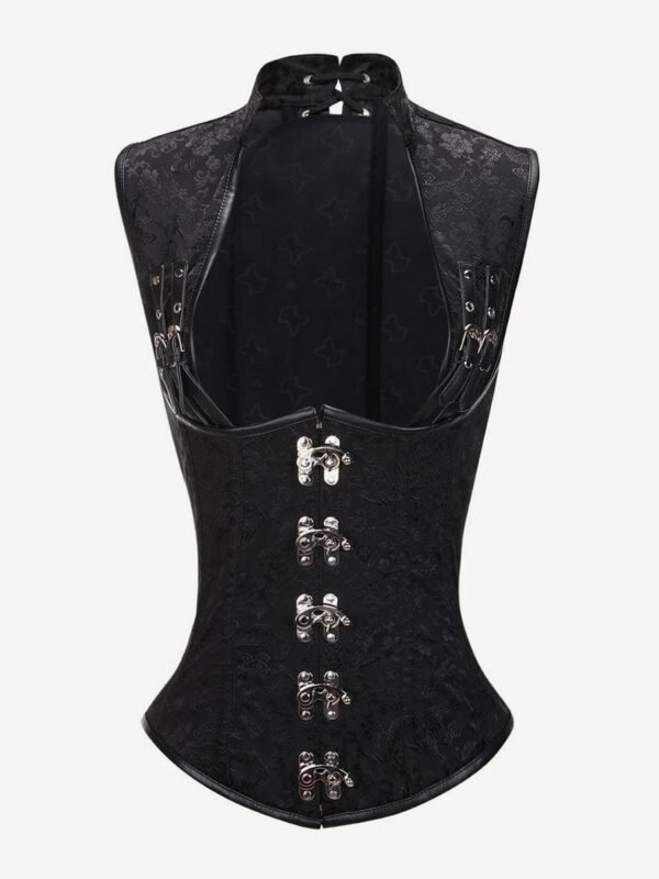Sexy Floral Print Steel Boned Corset - Afbeelding 3
