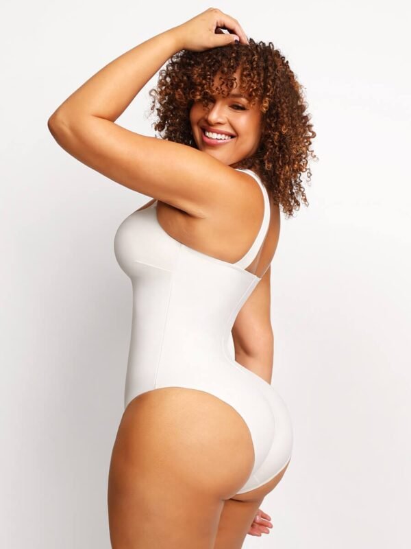 Square Collar Elastic Sexy Outerwear Shape Bodysuit - Afbeelding 4