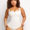 Square Collar Elastic Sexy Outerwear Shape Bodysuit - Afbeelding 5