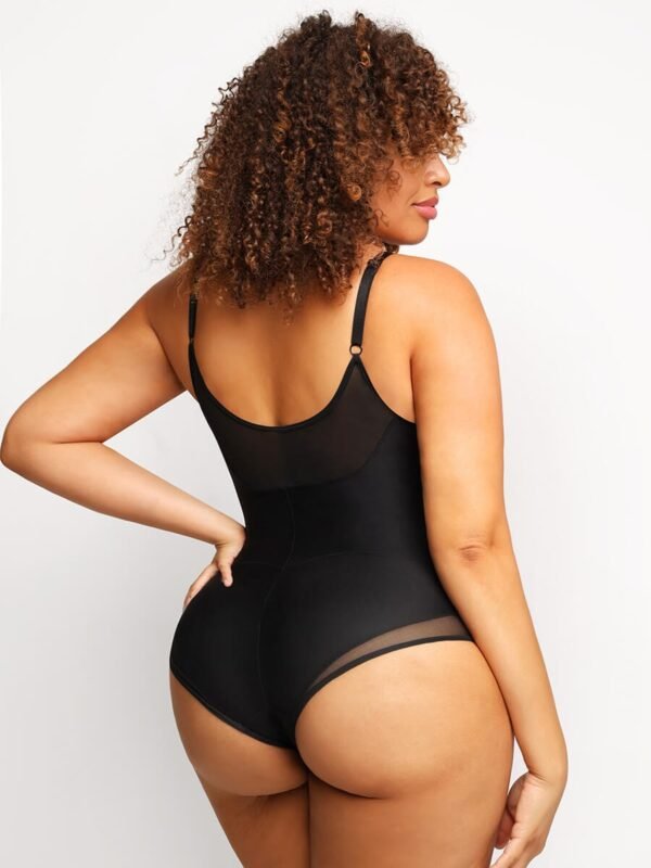 Sexy Deep V-Neck Mesh Sheer Bodysuit - Afbeelding 5