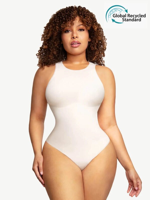 Eco-friendly Seamless Outer Crew Thong Bodysuit - Afbeelding 4