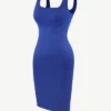 Eco-friendly Square-neck Shaper Snatched Seamless Dress - Afbeelding 12