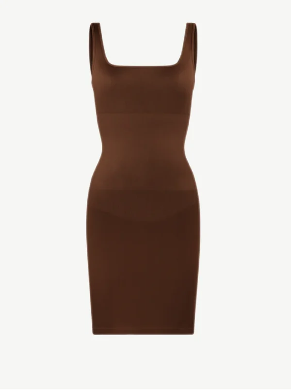 Eco-friendly Square-neck Shaper Snatched Seamless Dress - Afbeelding 24