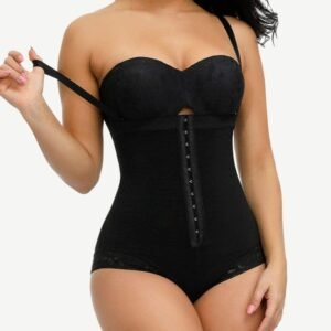 Body-Hugging High Waist Hook Front Plus Size Bodysuit Shape Medium Control Shapewear