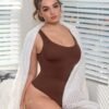Eco-friendly Seamless Outerwear Belly Control Thong Bodysuit - Afbeelding 4