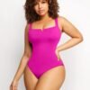 Square Collar Elastic Sexy Outerwear Shape Bodysuit - Afbeelding 7