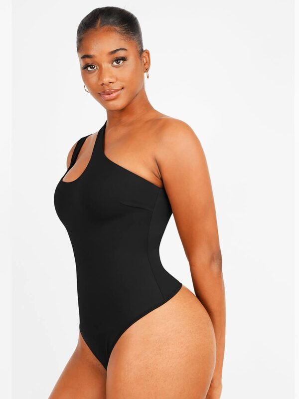 One-shoulder Cut Out Shapewear Bodysuit - Afbeelding 4