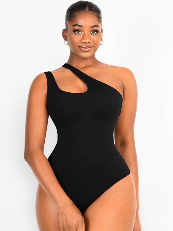 One-shoulder Cut Out Shapewear Bodysuit - Afbeelding 5