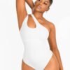 One-shoulder Cut Out Shapewear Bodysuit - Afbeelding 3