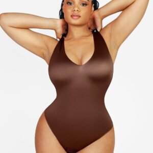 Deep V-neck Waist Abdomen sculpting Bodysuit