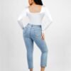 Square Neck Long Sleeve Sleek Thong Bodysuit - Afbeelding 2