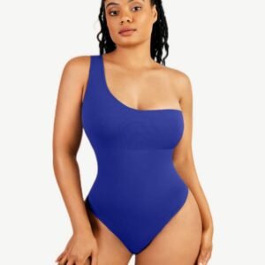 One-Shoulder Waist Sculpting Tummy Control Seamless Body Bodysuit