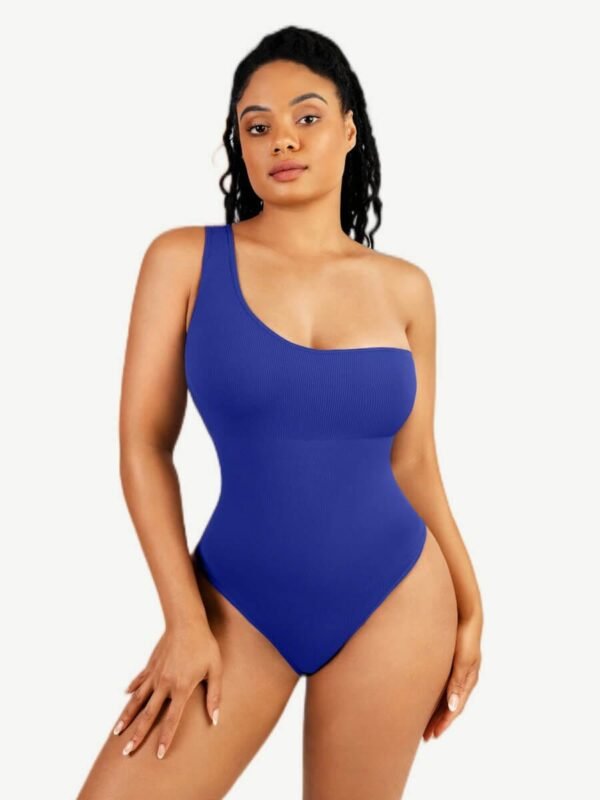 One-Shoulder Waist Sculpting Tummy Control Seamless Body Bodysuit