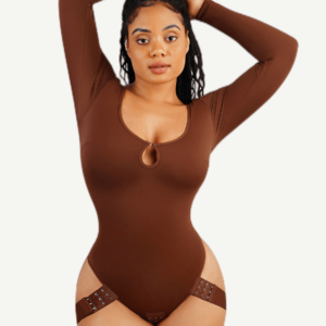 Scoop Neck Butt Lifting Shapewear Thong Bodysuit