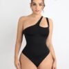 One-shoulder Cut Out Waist and Abdomen Compression Shapewear Bodysuit - Afbeelding 9