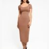 Seamless Eco-Friendly Back Slit Outer Shaping Dress With Removable Cups - Afbeelding 15