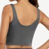 U-Back Solid Color Athletic Top Sleeveless Workout Apparel - Afbeelding 3