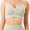 Seamless Wash Ribbed Fabricheart Neckline Sports Bra - Afbeelding 7
