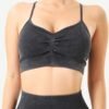 Seamless Wash Ribbed Fabricheart Neckline Sports Bra - Afbeelding 3