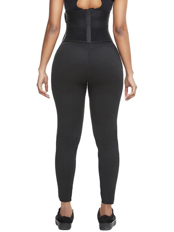 Waist Trainer Zipper Closure Slimming High Waist Capris Pants - Afbeelding 4