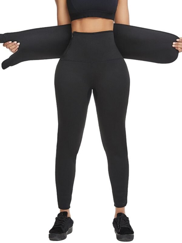 Waist Trainer Zipper Closure Slimming High Waist Capris Pants - Afbeelding 2